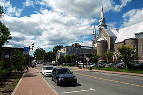 La cathédrale de Saint-Jérôme, centre-ville, (Québec Canada)