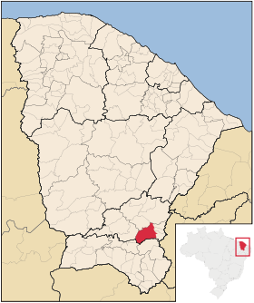 Localisation de Lavras da Mangabeira sur une carte