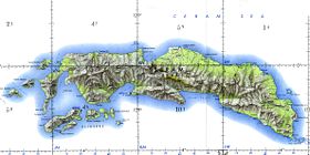 Carte de Seram et des îles voisines.