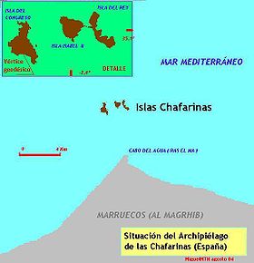 Carte des îles Zaffarines.