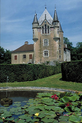 Le château de Dortan vu depuis le Parc