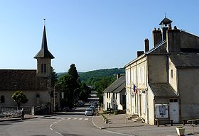 Vue de Chissey-en-Morvan, sur la D980