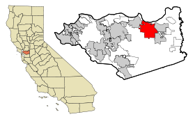 Contra Costa County California Incorporated and Unincorporated areas Antioch Highlighted.svg