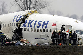 L'avant du Boeing 737-800 accidenté)