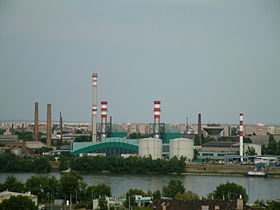 Zone industrielle de Csepel à proximité du port.