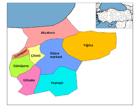 Districts de la province de Düzce