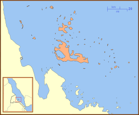 Carte de l'archipel des Dahlak.