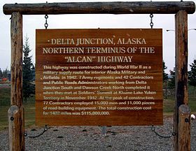 La fin de la Route de l'Alaska à Delta Junction