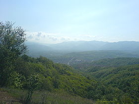 Vue panoramique de Donje Jabukovo et de sa région