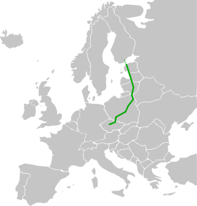 Itinéraire de la route européenne 67