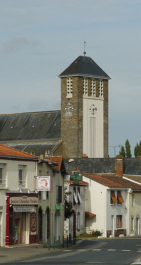 L'église et le bourg du Bignon.