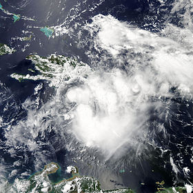 Image satellite d'Emily le 3 août