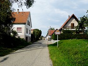 Entrée du village d'Epfig par la D 703 en venant de Blienschwiller