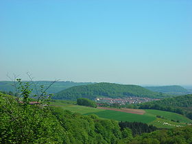 Le village depuis les hauteurs de Guerting et Coume