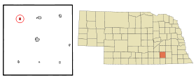 Fillmore County Nebraska Incorporated and Unincorporated areas Grafton Highlighted.svg