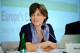 Marie Mendras en 2010, lors d'une conférence à Berlin