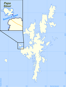 Carte de localisation de Forewick Holm.
