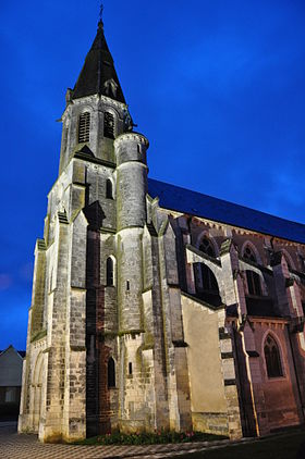 L'église Saint-Laurien la nuit