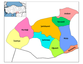 Districts de la province de Gaziantep