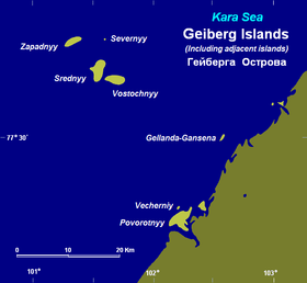 Les îles Heiberg et autres îles côtières