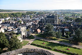 Vue de Gisors depuis la terrasse du château