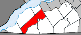Localisation du canton dans la MRC de Le Haut-Saint-Laurent