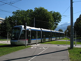 Grenoble TAG Alstom Citadis n°6015 LB Les Taillées Universités.JPG