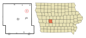 Guthrie County Iowa Incorporated and Unincorporated areas Yale Highlighted.svg
