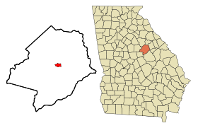Hancock County Georgia Incorporated and Unincorporated areas Sparta Highlighted.svg