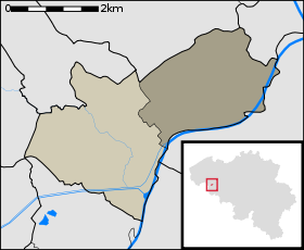 Localisation de Helchin au sein d'Espierres-Helchin