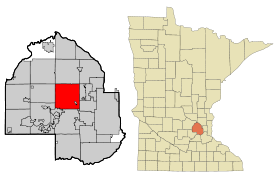 Hennepin County Minnesota Incorporated and Unincorporated areas Plymouth Highlighted.svg