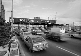 Péage à l’entrée du Holland Tunnel
