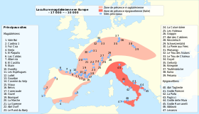 Homo Sapiens in Europe - magdalenian distribution map-fr.svg