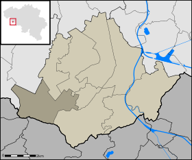 Localisation de Howardries au sein de Brunehaut