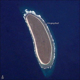 Image satellite de l'île Howland.
