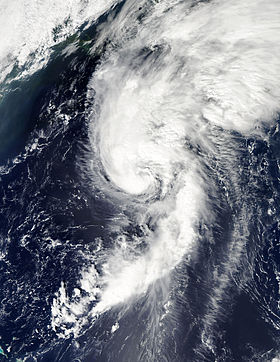 Ouragan Maria le 15 septembre à 17 h 40 UTC se dirigeant vers Terre-Neuve