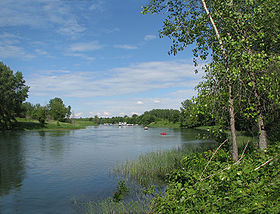 Chenal Grande Rivière, entre l'île Sainte-Marguerite et l'île Saint-Jean (îles de Boucherville)