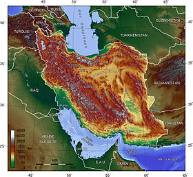 carte : Géographie de l'Iran