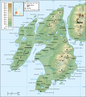 Carte topographique d'Islay.