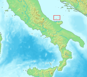 Carte des îles Tremiti.