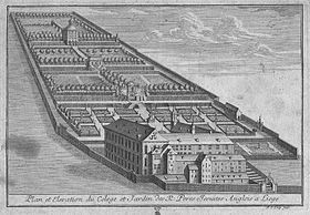 Collège des Jésuites anglais en 1740 par Remacle Le Loup