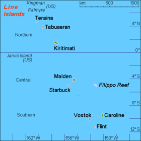 Carte des îles de la Ligne.