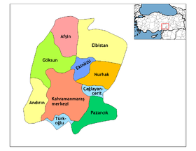 Districts de la province de Kahramanmaraş