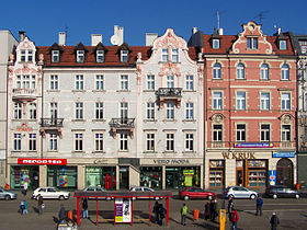 Aperçu de plusieurs bâtiments du centre-ville de Katowice