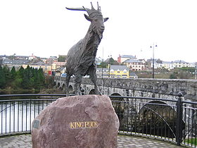 Statue de King Puck, emblématique de Killorglin