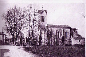 L'église de Thil en 1900.