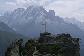 Vue de la croix de Loriaz sur les hauteurs de Vallorcine