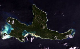 Vue satellitaire (Landsat) de l'île