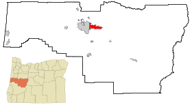 Lane County Oregon Incorporated and Unincorporated areas Springfield Highlighted.svg