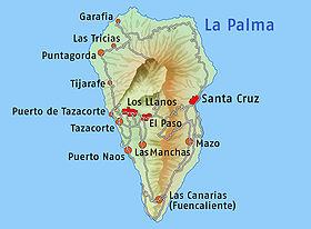 Carte de La Palma.